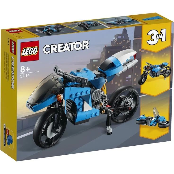 LEGO Creator 3-in-1 31114 'Geländemotorrad', 236 Teile, ab 8 Jahren, 3 Baumöglichkeiten, modernes Motorrad, klassische Straßenmaschine, futuristisches Hoverbike – Bild 2