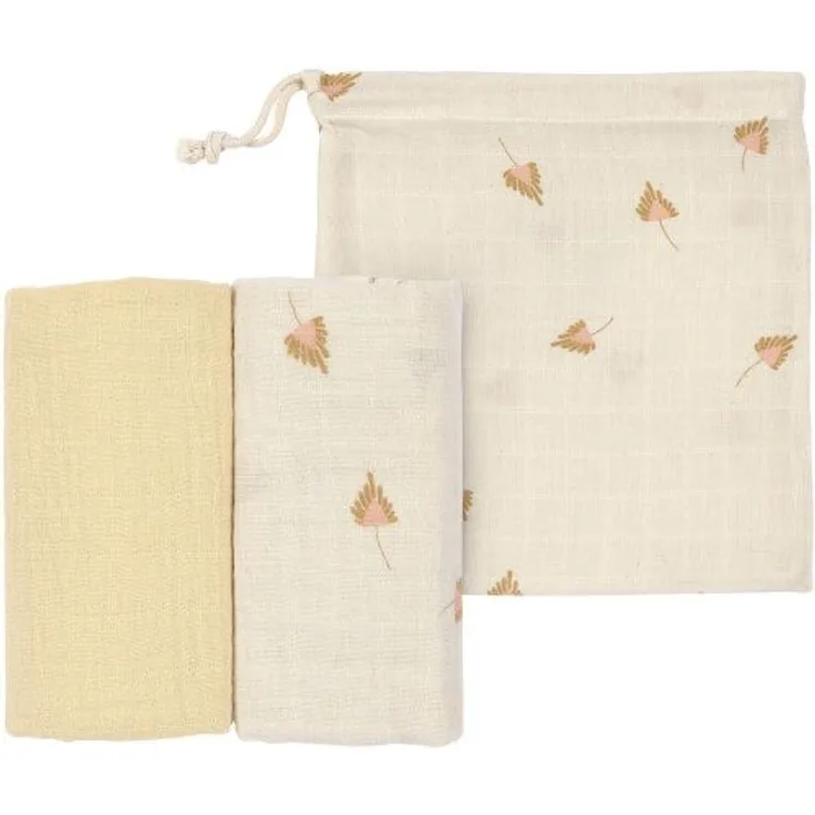 Mulltuch Babydecke M 2 Stück curry