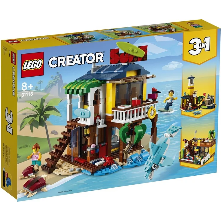 LEGO Creator 3-in-1 31118 'Surfer-Strandhaus', 564 Teile, ab 8 Jahren, drei Baumöglichkeiten, Surfer-Hütte, Leuchtturm und Poolhaus – Bild 2