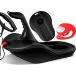 KESSER® Bob Schneebob Alpina Mit LED Licht inkl. Zugseil Schlitten Rodelschlitten Kinderschlitten Zipfelbob Kunststoffrodel Stabil für Kinder & Erwachsene Schneesport Winter Sports ZIPFEL Schlitten Schwarz