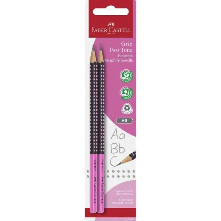 Faber-Castell Bleistift Grip 2001 Two Tone HB 2x BK, 1x Set, zufällige Farbauswahl – Bild 3