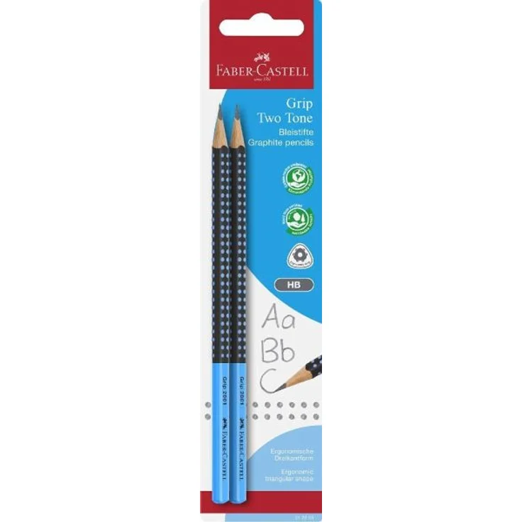 Faber-Castell Bleistift Grip 2001 Two Tone HB 2x BK, 1x Set, zufällige Farbauswahl – Bild 2