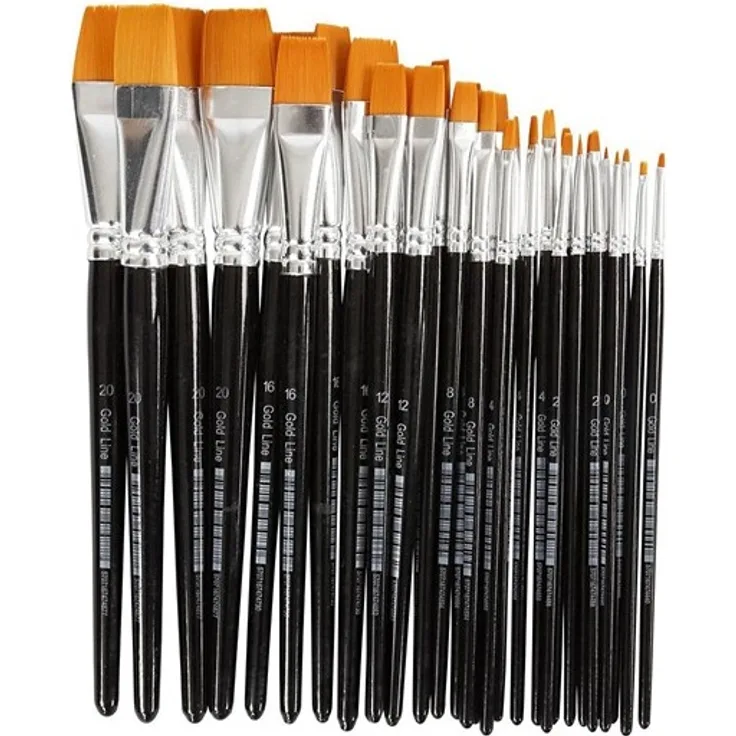 Creativ Company Flat brushes - 7 sizes 30 pcs.