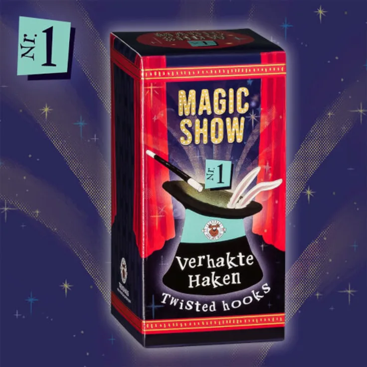 MAGIC SHOW Trick 1 Verhakte Haken Trick 1 von 18 ab 6 Jahren.