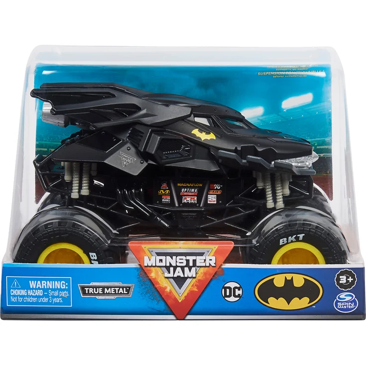 Monster Jam, Offizieller Batman Monster Truck, Sammler-Druckguss-Fahrzeug, Maßstab 1:24