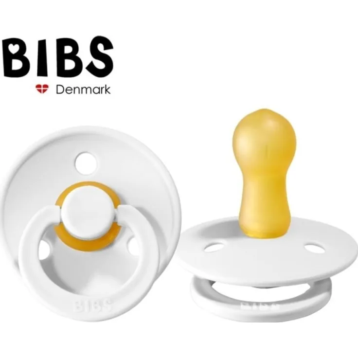 BIBS BIBS WHITE S Pacifier Soothing Hevea rubber