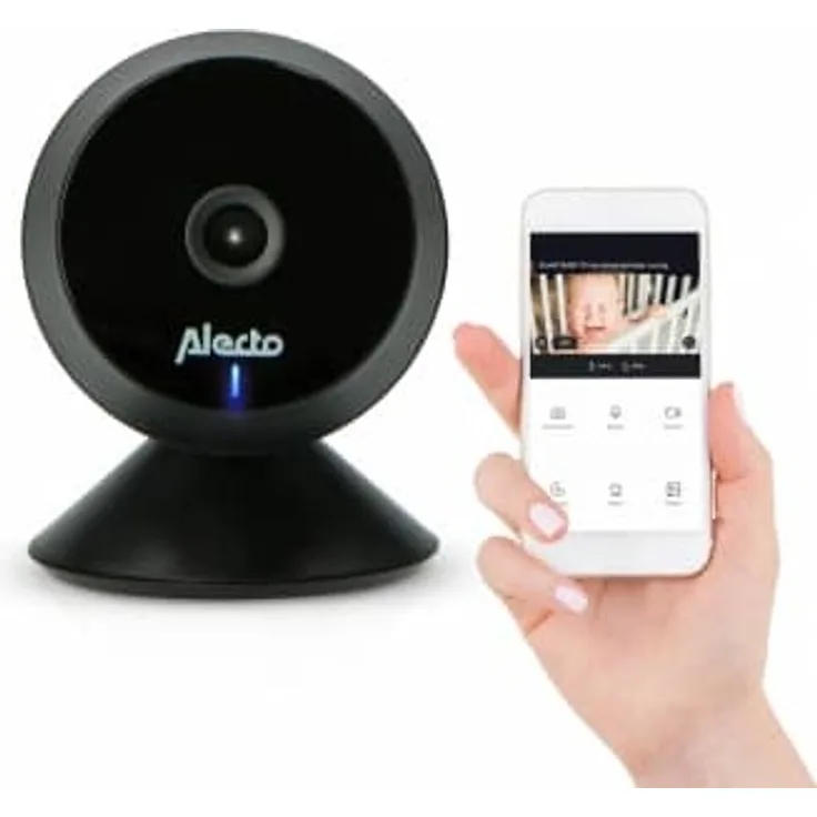 Alecto - WLAN-Babyphone mit Kamera - schwarz