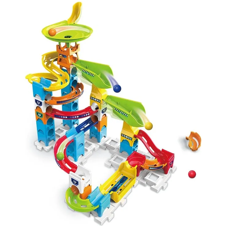 VTech Marble Rush, Kugelbahn, Beginner Set S200, BAU Parcours - ab 4 Jahren - Version FR