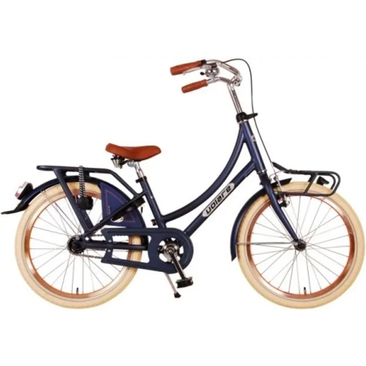 Volare Classic Oma Kinderfahrrad - Mädchen - 20 Zoll - Matte Blau