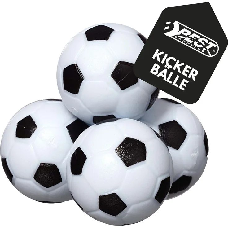 Best Sporting Kickerbälle 36mm, 4 Stück im Set für Tischkicker