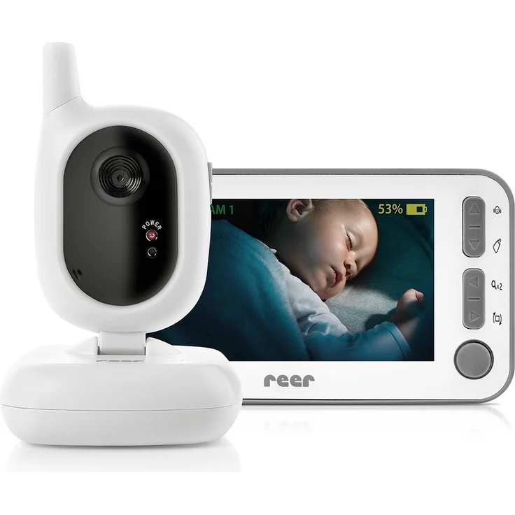 Reer 'L 80430' Video Babyphone, mit 300 m Reichweite, 50-Grad Weitwinkelkamera, ECO-Modus, 4,3" TFT Display, mit Bewegungs-Alarm – Bild 1