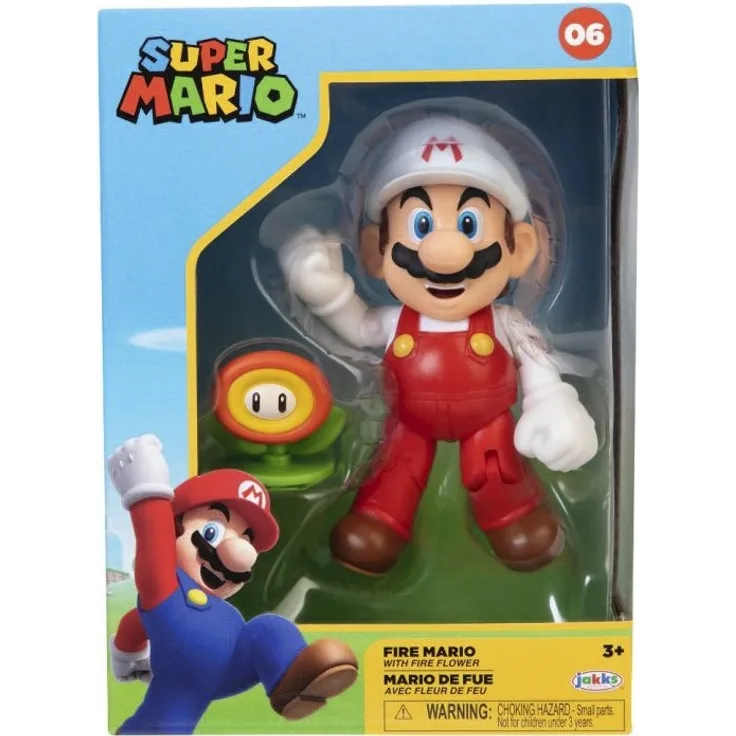 Super Mario - Fire Mario 10 cm Figur (Sammlerbox)