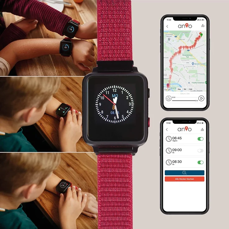 Lupus 'Anio 5', Kinder-Smartwatch, IP67 wetterfest, rot – Bild 6