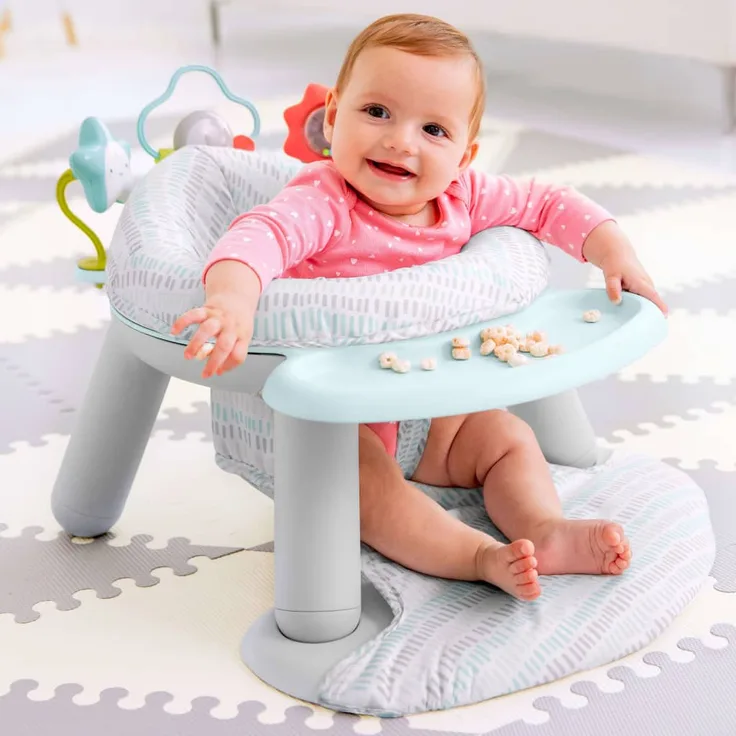 Skip Hop 2-in-1 Activity Kleinkindersitz Silver Lining Cloud Minzgrün und Grau