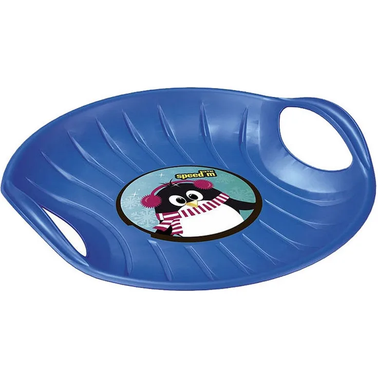 Speed M Schneerutscher, Schneeteller, aus Kunststoff, Haltegriffe, ab 3 Jahre blau