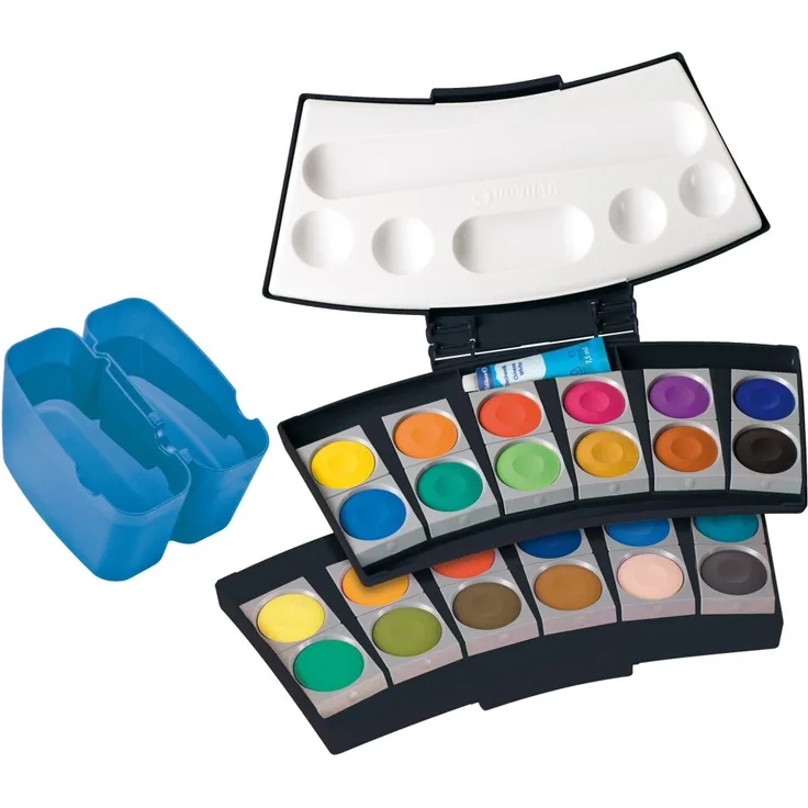 Pelikan Büro Pelikan Deckfarbk. ProColor 735PC/24 Schwarz/Blau 24 Farben (701228)