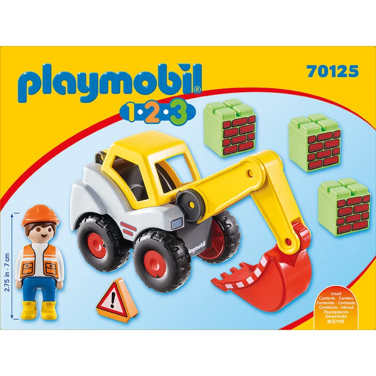Playmobil 1.2.3 70125 'Schaufelbagger', 6 Teile, ab 1,5 Jahren - Preisvergleich – Bild 3