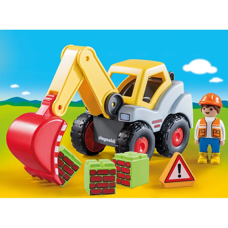 Playmobil 1.2.3 70125 'Schaufelbagger', 6 Teile, ab 1,5 Jahren - Preisvergleich – Bild 4
