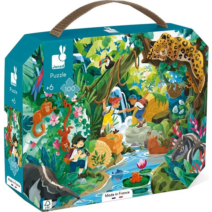 Janod - J02667 - 100-teiliges Kinderpuzzle - Inka-Abenteuer