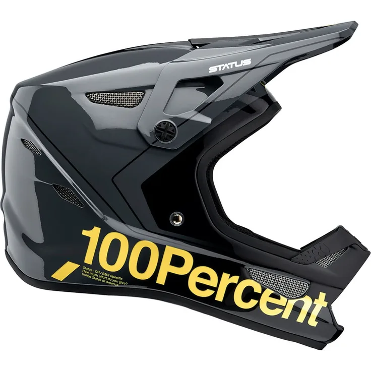 100% Status Kinder Helm - Dunkelgrau/Hellgrau 47 - 48 cm