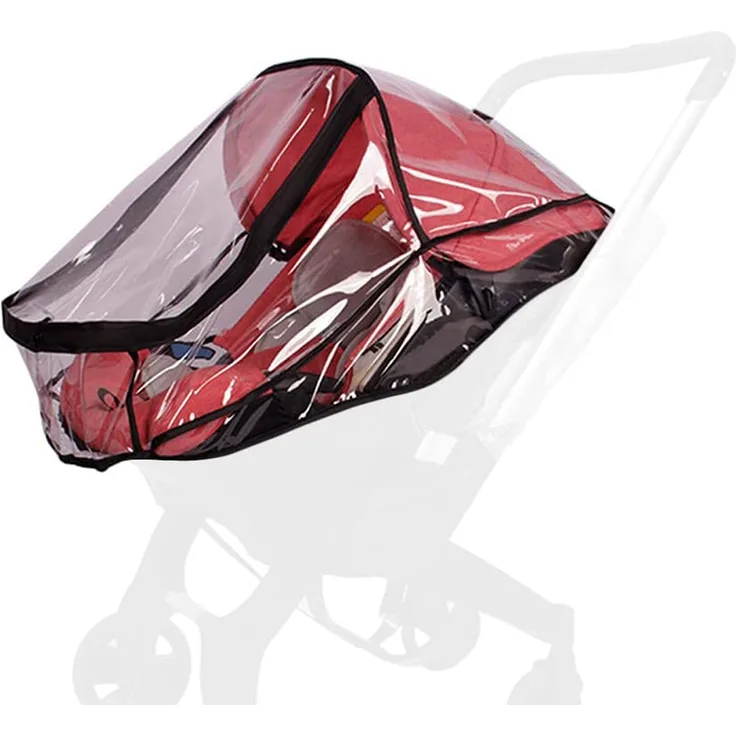 iEasey Babyschale Regenschutz kompatibel mit Doona Babyschale, Wetterschutz Buggy Regenschutz Reise Babytrage Regenverdeck Baby Autositz Zubehör mit Reißverschluss Tür Gute Luftzirkulation