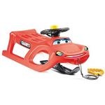 Kinderschlitten Zigi Control rot Lenkrad, Kufe, lenkbar, Hupe Zugband ab 3 Jahre