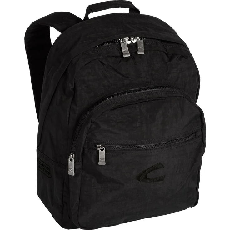 großer camel active Reißverschlussrucksack, schwarz – Bild 1