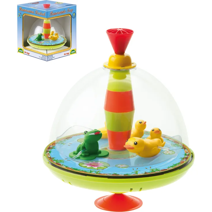LENA® 52130EC - Panorama Kreisel, Entenfamilie, mit Sound-Chip, 24 cm