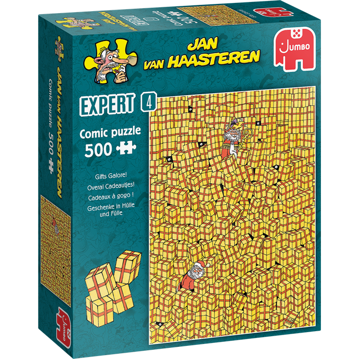 Jumbo 20092 Jan van Haasteren Expert 4 Geschenke in Hülle und Fülle 500 Teile Puzzle