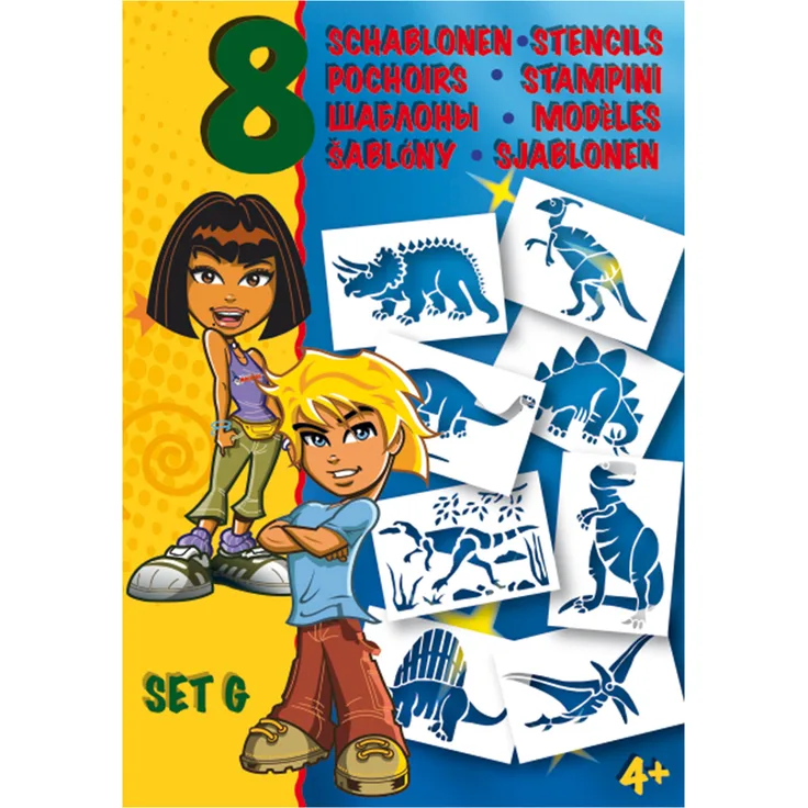 BloPens Schablonen Set G Dinosaurier