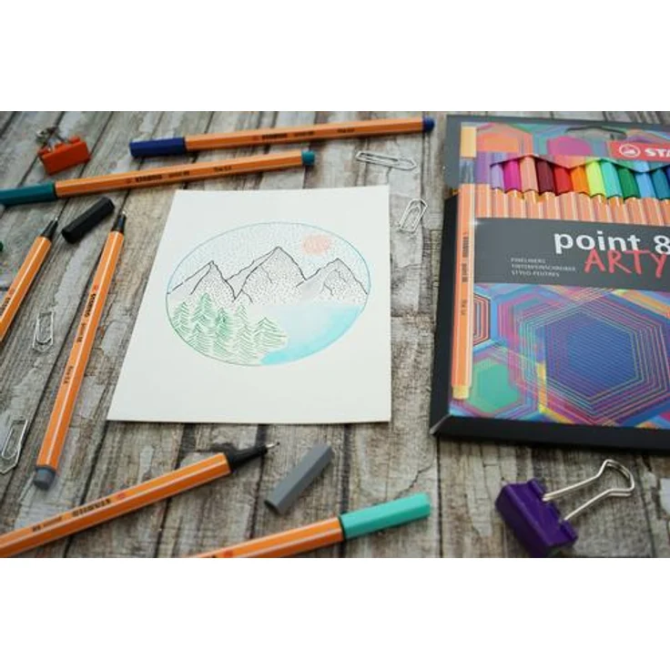 Fineliner - STABILO point 88 - ARTY - 24er Pack - mit 24 verschiedenen Farben - Preisvergleich – Bild 5