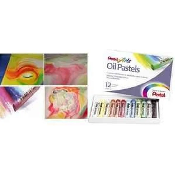 PentelArts Ölpastellkreide PHN4 12er Kunststoff Etui