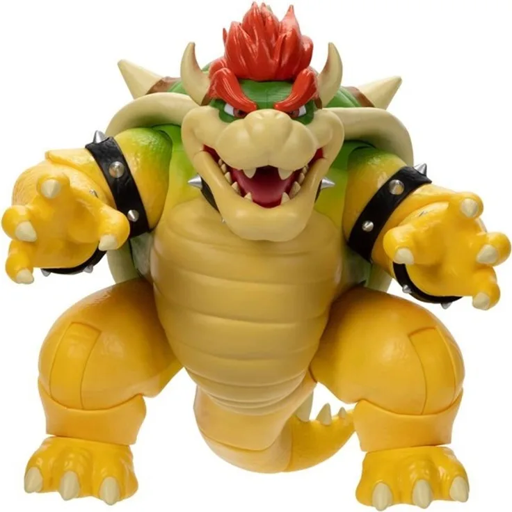 Jakks Pacific Nintendo Super Mario 18cm Movie Bowser Figur mit Feuerspucken Funktion