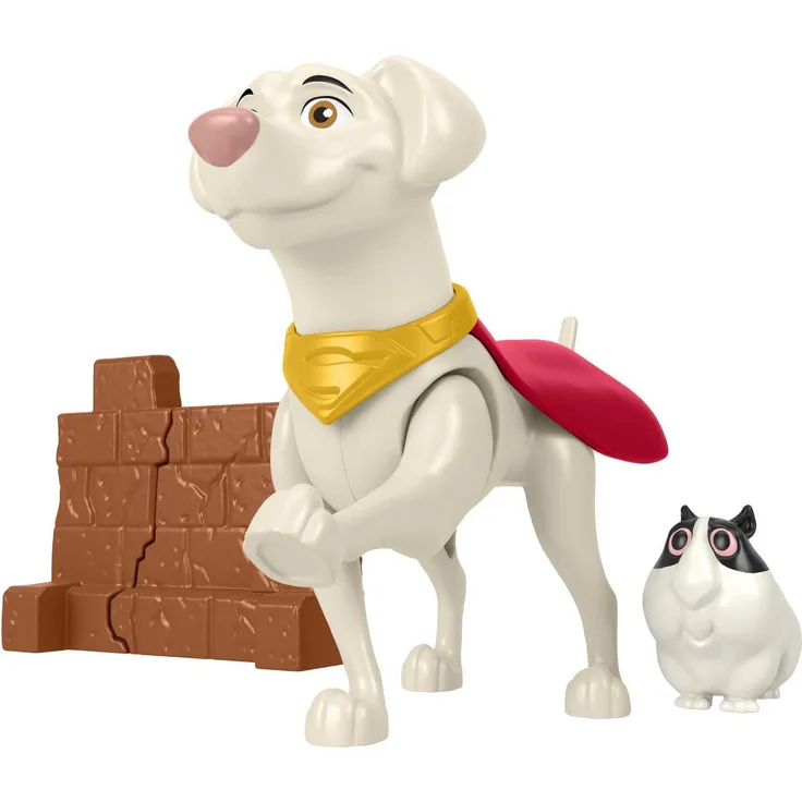 DC Super Pets HGL12 - DC League of Super-Pets Action Pack Krypto Figurenset mit Hund und Zubehör, Spielzeug für Kinder ab 3 Jahren