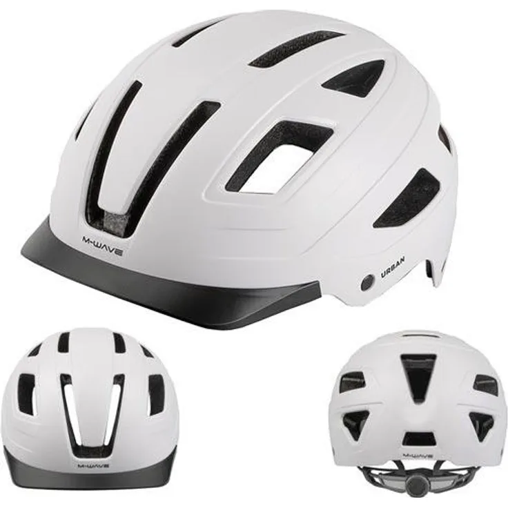 M-Wave Fahrradhelm Urban weiß matt L 59-61cm