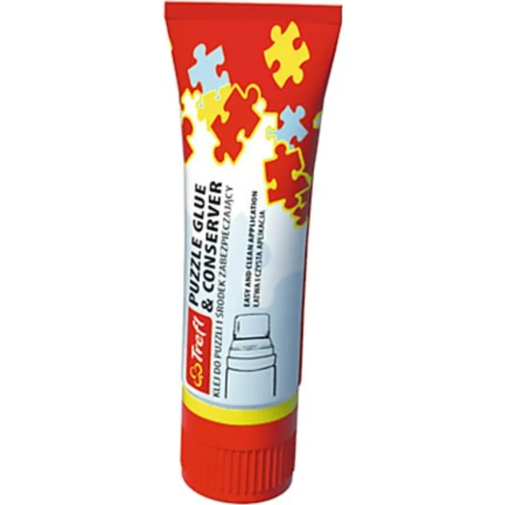 Trefl 90721 - Puzzle-Kleber, Puzzle Glue & Conserver mit Schwammapplikator, 70 ml