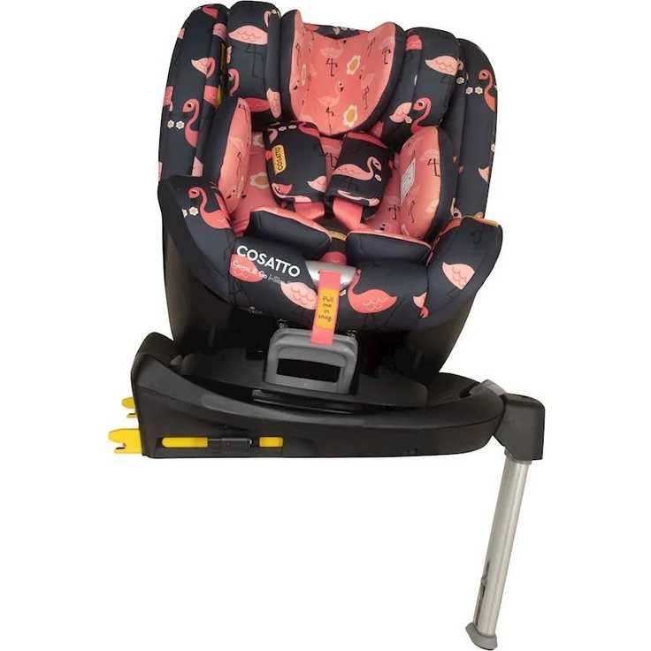 Cosatto Come & Go Rotate Kindersitz – 0-4 Jahre, Gruppe 0+/1, i-Size, ISOFIX, Seitenaufprallschutz, Anti Escape, Erweiterter Reboarder (Pretty Flamingo) – Bild 1
