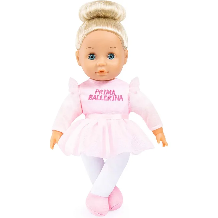 Bayer Design 93311AA Puppe mit Haaren, Musik, Ballerina, interaktiv, mit weichem Körper, mit Schlafaugen, rosa, 33 cm