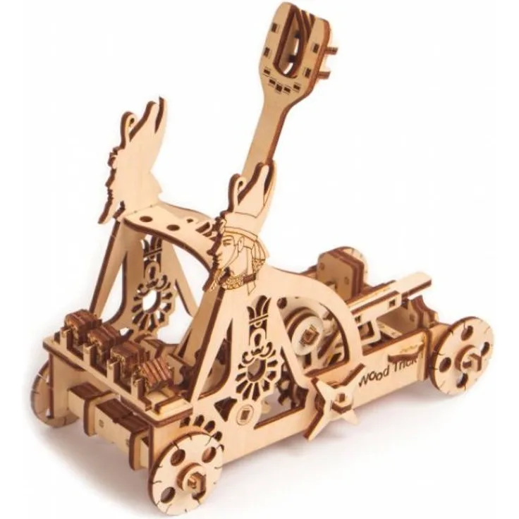 holzmodellbau 3D-Katapult 21 cm natürlich 106-teilig