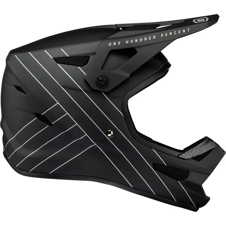100% Status Jugend Helm - Schwarz/Weiß 47 - 48 cm