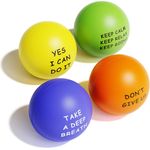 KDG Stressball Erwachsene Motivierende Stressbälle (4er-Pack) für Kinder und Erwachsene, Stressabbau-Bälle mit Quetos zur Linderung von Angst und Wut als Geschenk