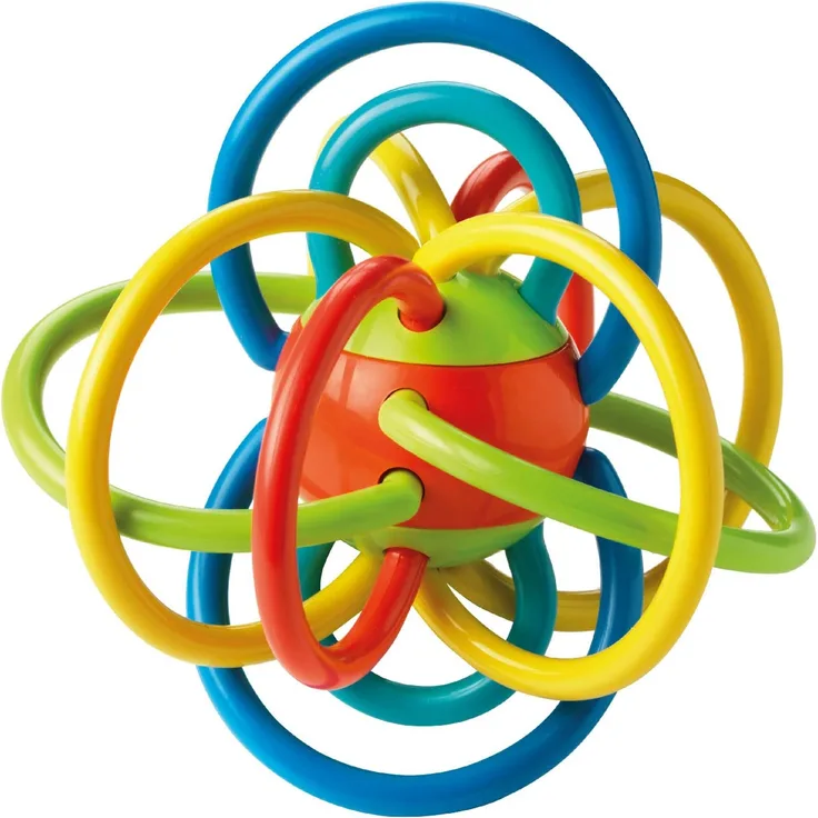 Nuby Lots A Loops Beißring mit integrierter Rassel, 99348