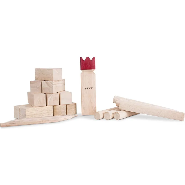 Bex Kubb Original - Rubberwood (Red topped King)
