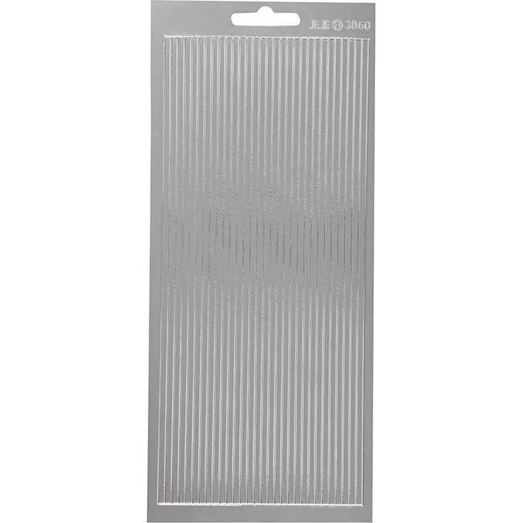 Sticker, Blatt 10x23 cm, Silber, Bordüren, 1Bl.