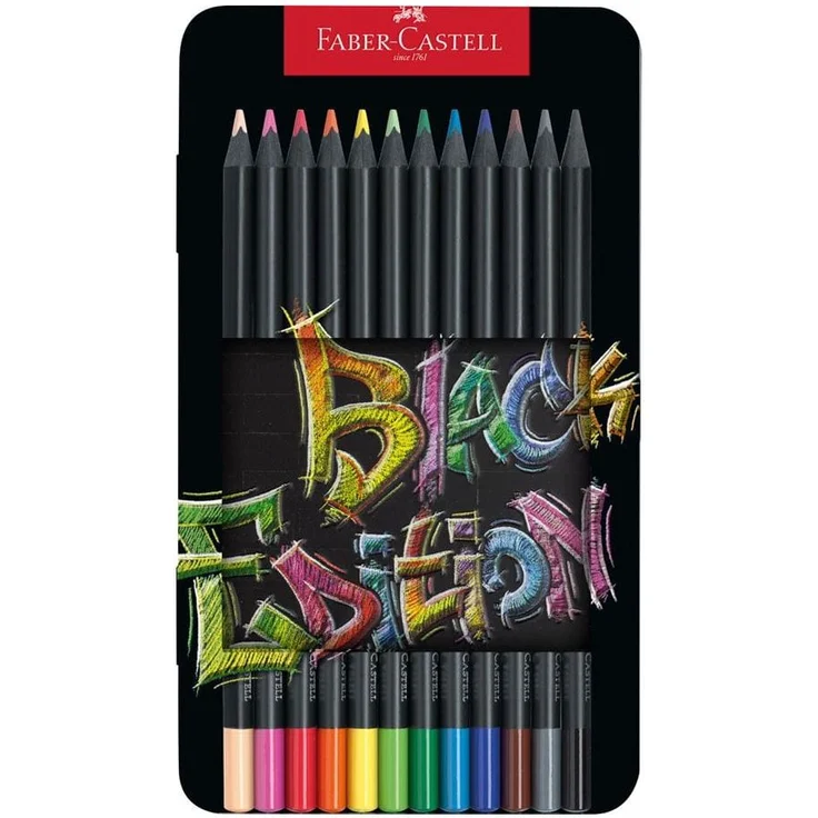 Buntstifte Black Edition 12er Metalletui – Bild 1
