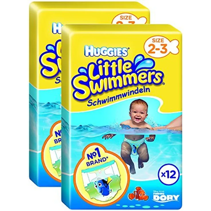 Huggies - Little Swimmers Einweg-Schwimmwindeln, Größe 2-3 (2 x 12 Stück)
