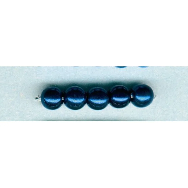 Glorex Wachs Perlen 6 mm 60 Stück, marine