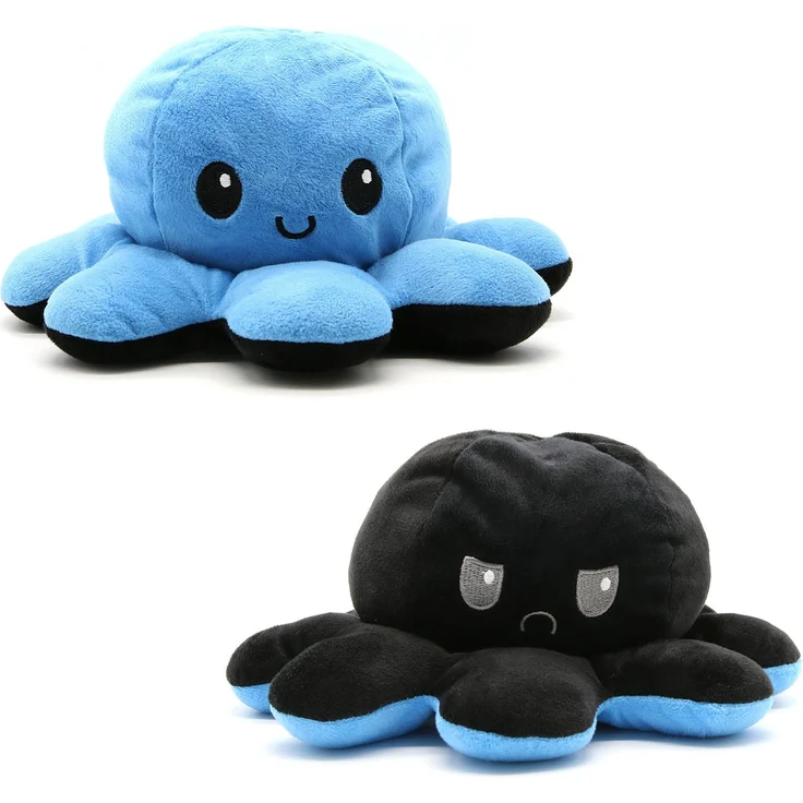 Oktopus Reversible Rainbow Kuscheltier Wende Plüschtier Octopus groß 20 cm doppelseitiger Flip Spielzeug Geschenkidee Die Farben sind unsortiert und Nicht wählbar – Bild 6