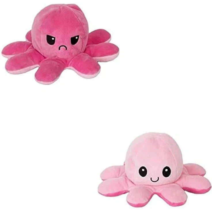 Oktopus Reversible Rainbow Kuscheltier Wende Plüschtier Octopus groß 20 cm doppelseitiger Flip Spielzeug Geschenkidee Die Farben sind unsortiert und Nicht wählbar – Bild 8