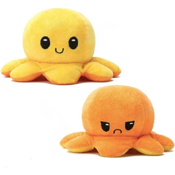 Oktopus Reversible Rainbow Kuscheltier Wende Plüschtier Octopus groß 20 cm doppelseitiger Flip Spielzeug Geschenkidee Die Farben sind unsortiert und Nicht wählbar – Bild 5